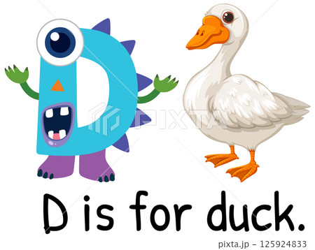 Alphabet Illustration: D is for Duck 125924833