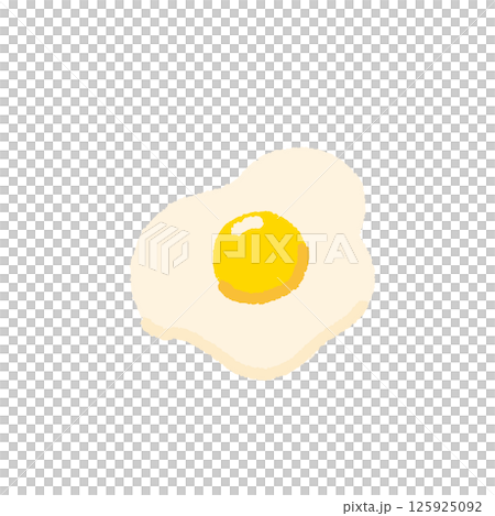 簡單可愛的煎蛋手繪插畫 125925092