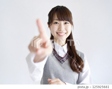 中学生  高校生の女の子　AI生成画像 125925681