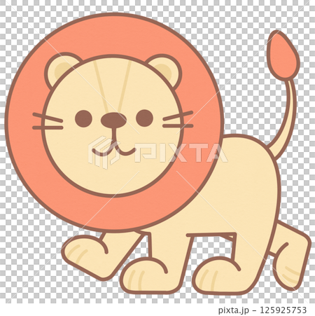 Cute Little King Lion Cartoon Style Cute Little King Lion Cartoon Style 125925753