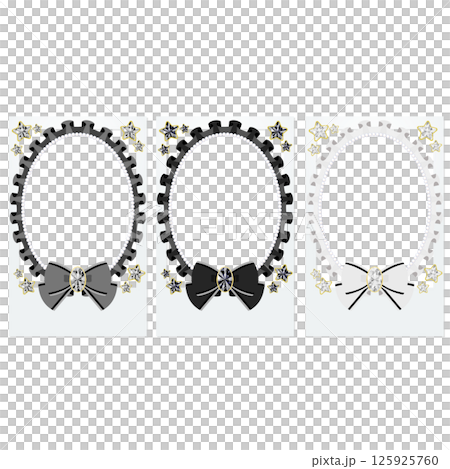 推し活チェキ ポラロイドカメラ デコレーション ジュエル フレーム ブラック グレー ホワイト 125925760