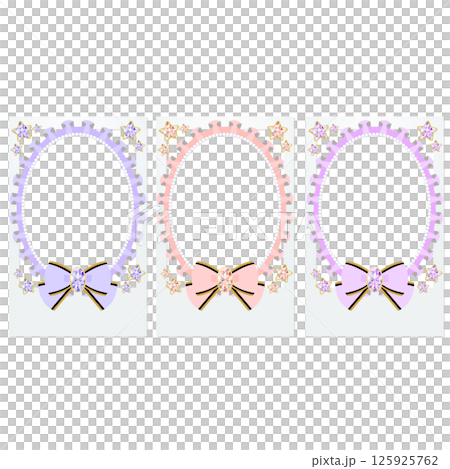 Oshikatsu Instax Polaroid Camera Decoration Jewel Frame Purple Violet Pastel 125925762