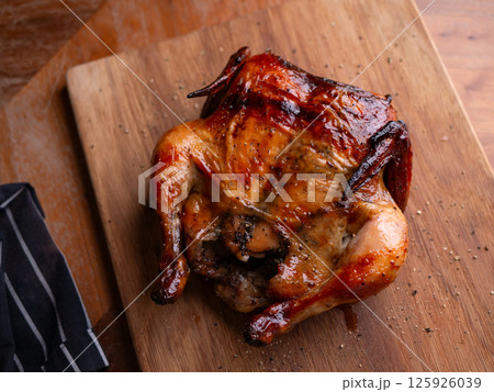 Juicy Rotisserie Chicken Ready to Serve. Juicy Rotisserie Chicken Ready to Serve. 125926039