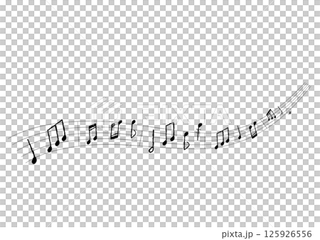 Hand-drawn stylish musical note illustration 125926556