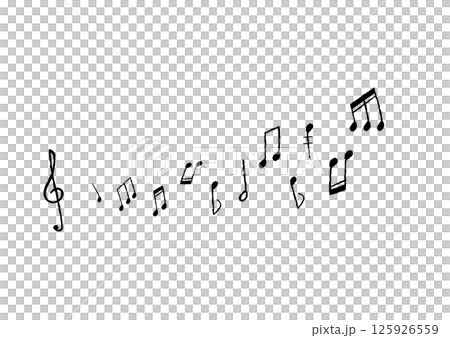 Hand-drawn stylish musical note illustration Hand-drawn stylish musical note illustration 125926559