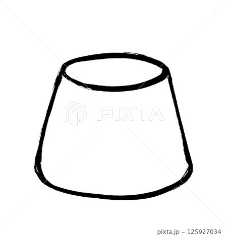 筆タッチのプリンのイラスト 125927034