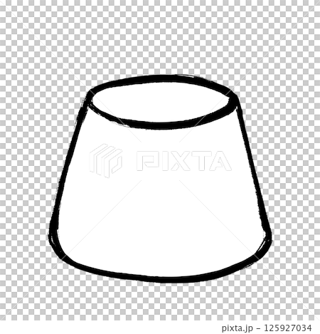 筆タッチのプリンのイラスト 125927034