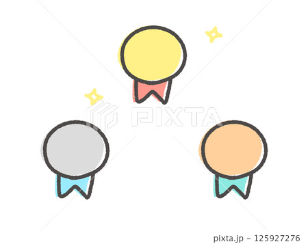 ゆるくてかわいいランキングセット・エンブレム・メダル 125927276