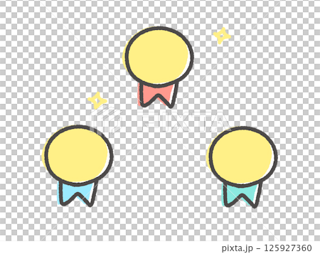 Loose and cute ranking set, emblems and medals 125927360