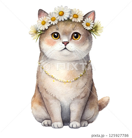 world's cutest Cat Full body breeds flower crowns 125927786