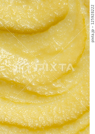 Shiny Golden Ghee Butter Texture Close Up Top View Shiny Golden Ghee Butter Texture Close Up Top View 125928222