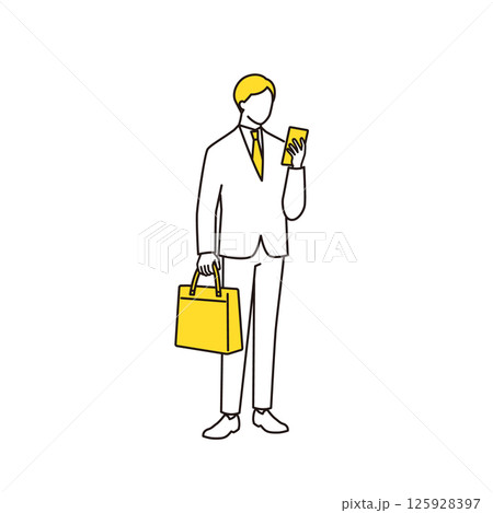 スマホを確認しているビジネスマン 125928397