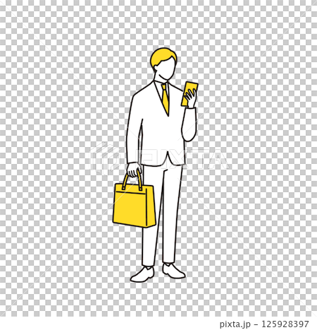 Businessman checking his smartphone 125928397