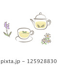 ハーブティーのイラスト 125928830