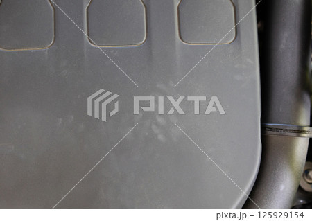 Rat footprint in the car engine Rat footprint in the car engine 125929154