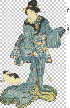 Ukiyo-e illustrations: portraits of beautiful women Ukiyo-e illustrations: portraits of beautiful women 125929252
