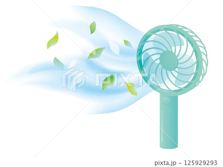 ハンディファン扇風機のイラスト 125929293