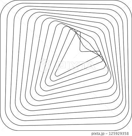Rounded square dynamic line effect. Technology concept Rounded square dynamic line effect. Technology concept 125929358