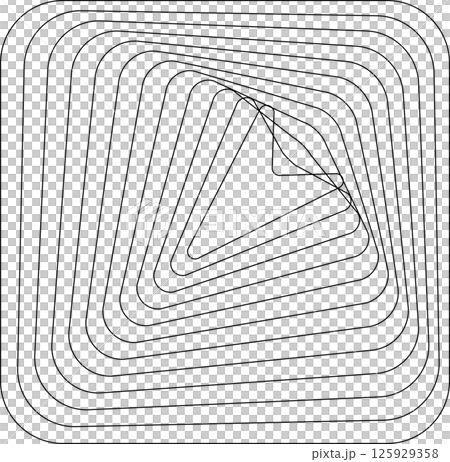 Rounded square dynamic line effect. Technology concept Rounded square dynamic line effect. Technology concept 125929358