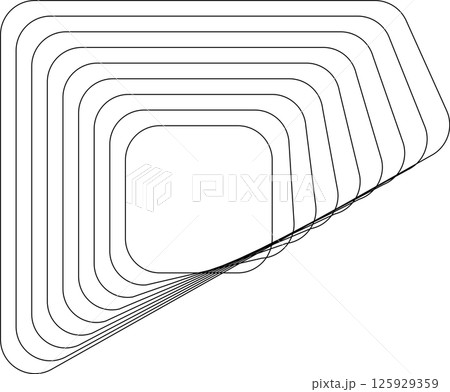Rounded square dynamic line effect. Technology concept 125929359