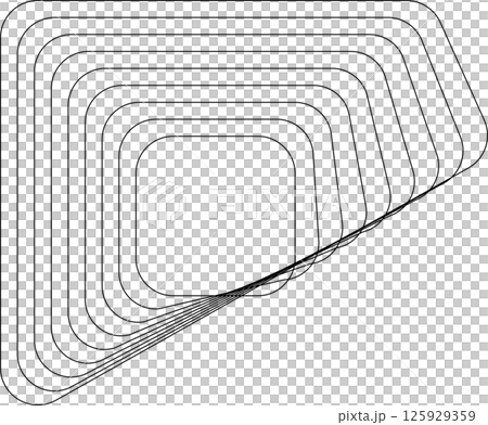 Rounded square dynamic line effect. Technology concept 125929359