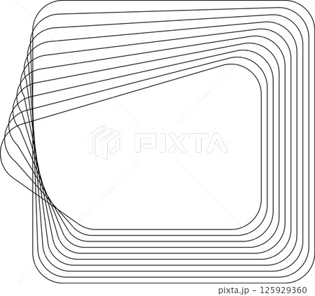 Rounded square dynamic line effect. Technology concept Rounded square dynamic line effect. Technology concept 125929360