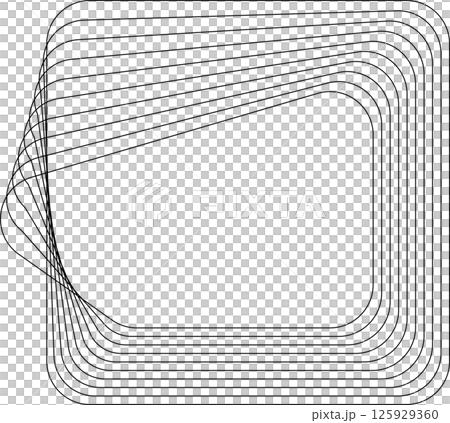 Rounded square dynamic line effect. Technology concept Rounded square dynamic line effect. Technology concept 125929360