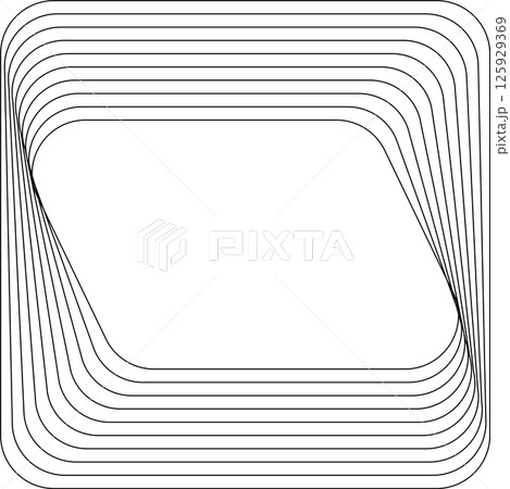 Rounded square dynamic line effect. Technology concept 125929369