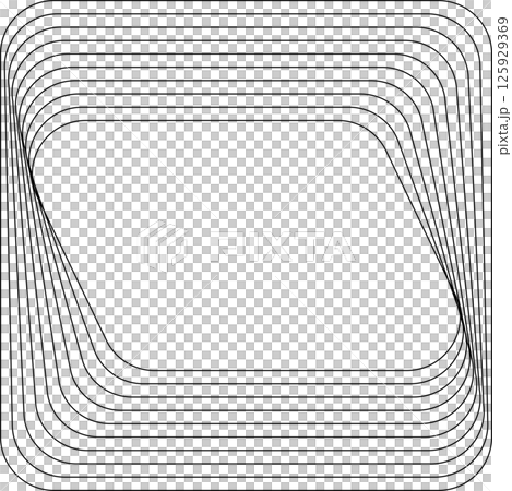 Rounded square dynamic line effect. Technology concept 125929369