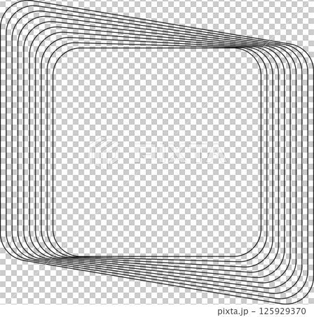 Rounded square dynamic line effect. Technology concept Rounded square dynamic line effect. Technology concept 125929370