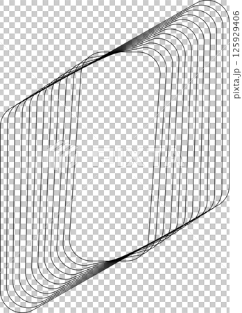 Rounded square dynamic line effect. Technology concept 125929406