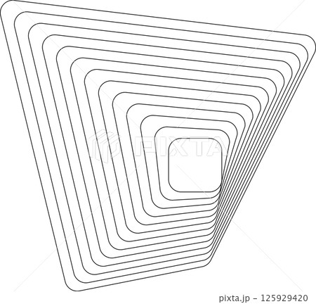 Rounded square dynamic line effect. Technology concept Rounded square dynamic line effect. Technology concept 125929420