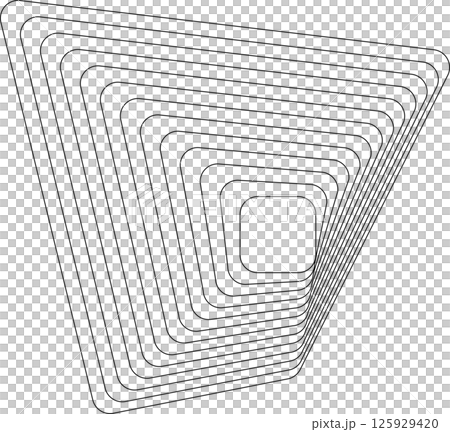 Rounded square dynamic line effect. Technology concept Rounded square dynamic line effect. Technology concept 125929420