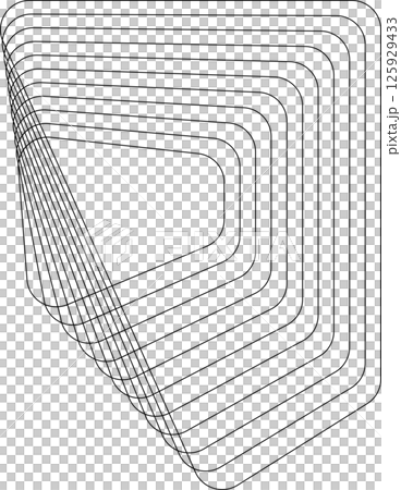 Rounded square dynamic line effect. Technology concept 125929433