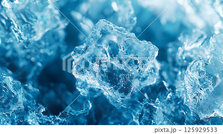 ブルーの氷の背景 125929533