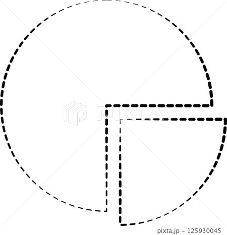 Geometric shapes dash line. Decoration element 125930045