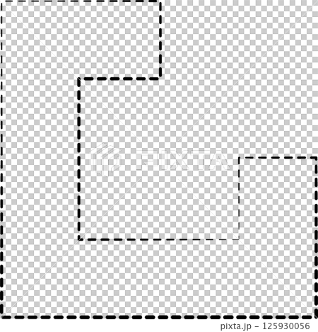 Geometric shapes dash line. Decoration element Geometric shapes dash line. Decoration element 125930056