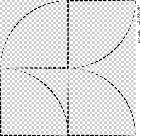 Geometric shapes dash line. Decoration element 125930067