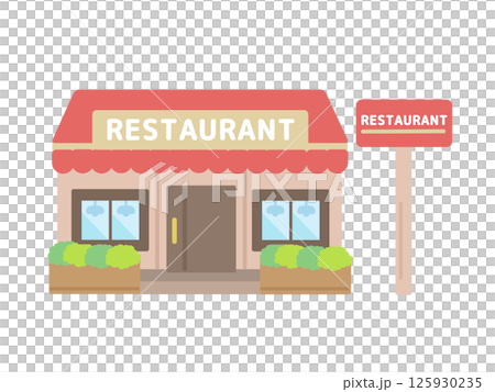 レストラン  建物  イラスト 125930235