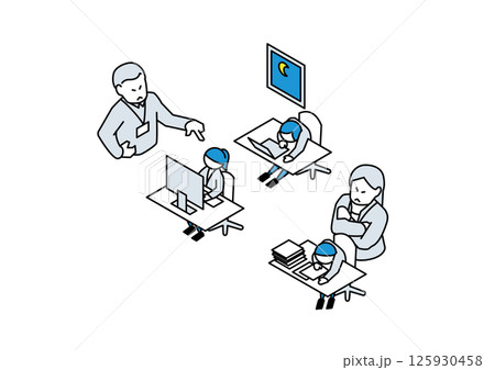 ブラック企業のイラスト 125930458