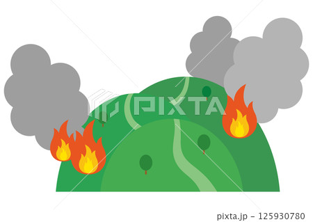 山火事のイラスト 山火事のイラスト 125930780