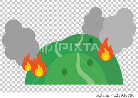 山火事のイラスト 山火事のイラスト 125930780