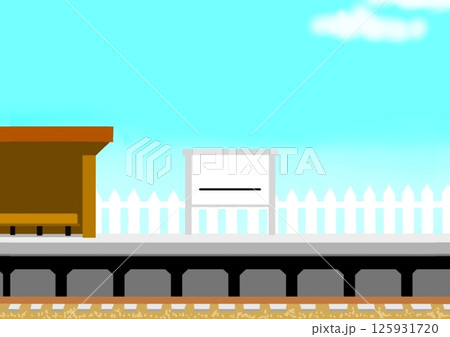 ローカル線の駅と空 ローカル線の駅と空 125931720
