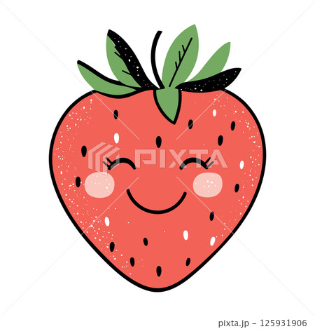 cute smiling childlike strawberry isolated vector illustration cute smiling childlike strawberry isolated vector illustration 125931906