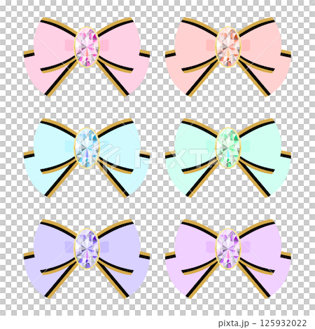 Ribbon set decorated with cute jewels Decoration Material Pastel color Ribbon set decorated with cute jewels Decoration Material Pastel color 125932022