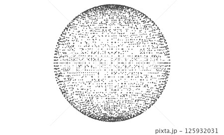 Technology background with copy space. Abstract sphere. Dots connected by lines. Minimalist mesh. Abstract polygonal shape. 125932031