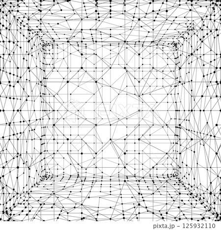 Technology abstract background. Dots connected by lines. Minimalist mesh backdrop. Abstract polygonal shape. Plexus circles. Technology abstract background. Dots connected by lines. Minimalist mesh backdrop. Abstract polygonal shape. Plexus circles. 125932110