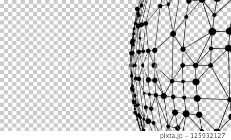 Technology abstract shape. Dots connected by lines. Minimalist mesh sphere. Abstract polygonal shape. Technology abstract shape. Dots connected by lines. Minimalist mesh sphere. Abstract polygonal shape. 125932127