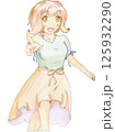 指差ししているずっかちゃん(手描き) 125932290