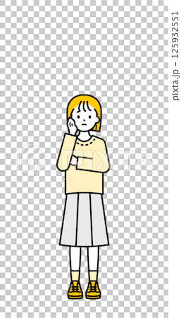 Full body pose_simple casual clothes girl 12 125932551